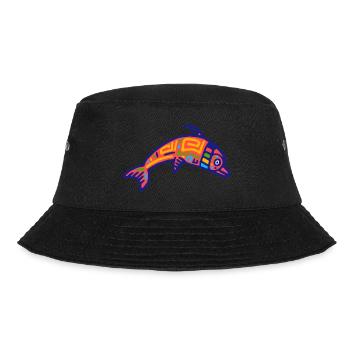 Inca culture, dolphin - Bucket Hat - black - Front - Lela (165cm)