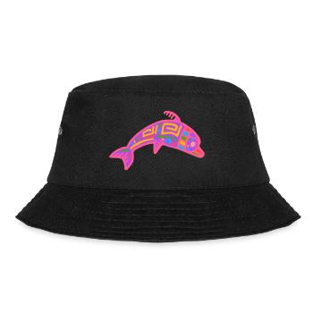 Inca culture, dolphin symbol - Bucket Hat - black - Front - Lela (165cm)