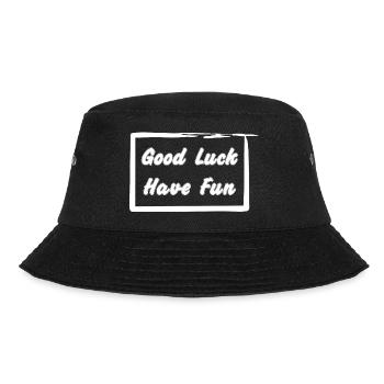 Good Luck - Have Fun - Bucket Hat - Schwarz - Vorne - Lela (165cm)