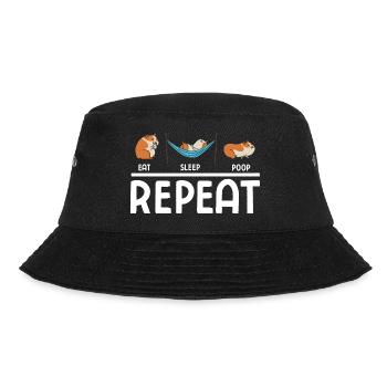 Nagetier Meerschwein Meerschweinchen - Bucket Hat - Schwarz - Vorne - Lela (165cm)