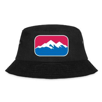 Berge Wandern Logo Schnee Alpen lustiges Geschenk - Bucket Hat - Schwarz - Vorne - Lela (165cm)