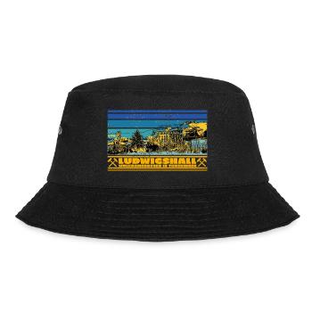 Südharz Merch - Ludwigshall - Bucket Hat - Schwarz - Vorne - Lela (165cm)
