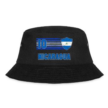Nicaragua Fußball Mannschaft - Bucket Hat - Schwarz - Vorne - Lela (165cm)