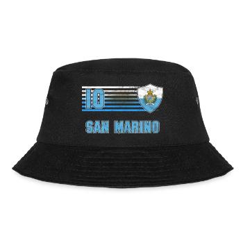 San Marino Fußball Mannschaft - Bucket Hat - Schwarz - Vorne - Lela (165cm)