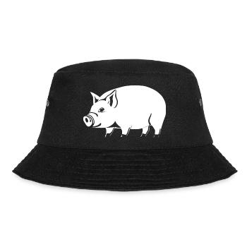 pig sweet pigs pigs animal animals 08 - Bucket Hat - black - Front - Lela (165cm)