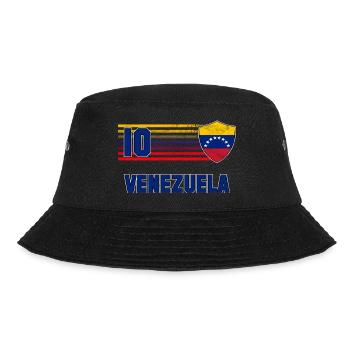 Venezuela Fußball Mannschaft - Bucket Hat - Schwarz - Vorne - Lela (165cm)