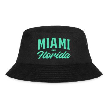 Miami Florida Teal Font - Bucket Hat - black - Front - Lela (165cm)