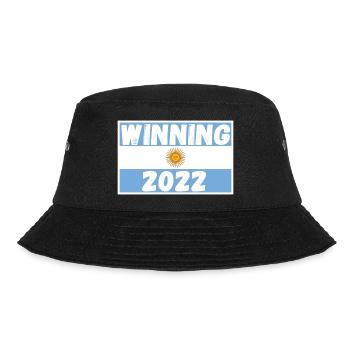 Argentina winning 2022 - Bucket Hat - Schwarz - Vorne - Lela (165cm)