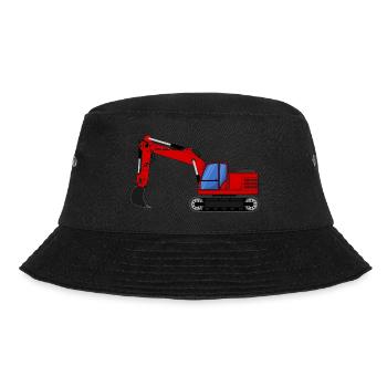 Excavators Excavators red - Bucket Hat - black - Front - Lela (165cm)