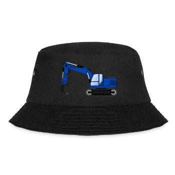 Excavator excavator vehicle blue - Bucket Hat - black - Front - Lela (165cm)