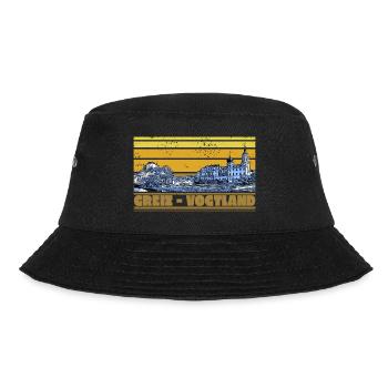Ostthüringen Merch - Greiz I - Bucket Hat - Schwarz - Vorne - Lela (165cm)