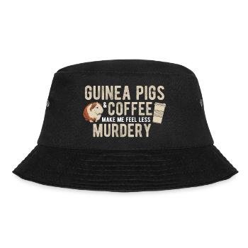 Nagetier Meerschwein Meerschweinchen - Bucket Hat - Schwarz - Vorne - Lela (165cm)