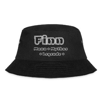 Finn - Mann, Mythos, Legende - Bucket Hat - Schwarz - Vorne - Lela (165cm)