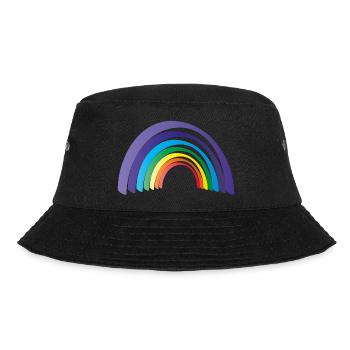 Regenbogen - Bucket Hat - Schwarz - Vorne - Lela (165cm)