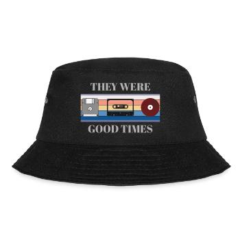 Year - Cassette - Disc -Vinyl Record - Gift - Bucket Hat - black - Front - Lela (165cm)