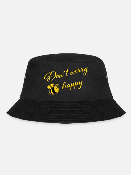 Don´t worry Bee happy - Bucket Hat - Schwarz
