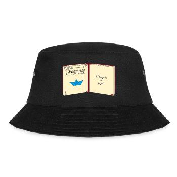 Open book with paper ship - Bucket Hat - black - Front - Lela (165cm)