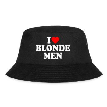 I love blonde men - Bucket Hat - Schwarz - Vorne - Lela (165cm)