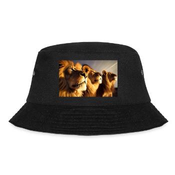 3 lions in the savannah - wilderness & pure nature - Bucket Hat - black - Front - Lela (165cm)