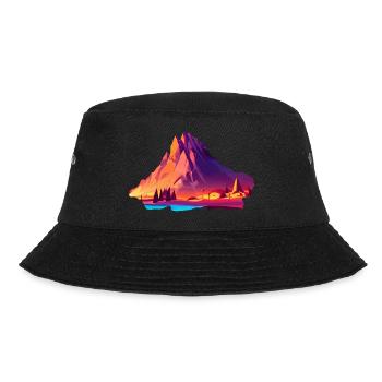 Bergwanderer Bergwandern Wandern Wanderung - Bucket Hat - Schwarz - Vorne - Lela (165cm)
