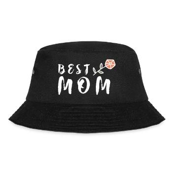 Best Mom Muttertag Beste Mama Geschenk Blume - Bucket Hat - Schwarz - Vorne - Lela (165cm)