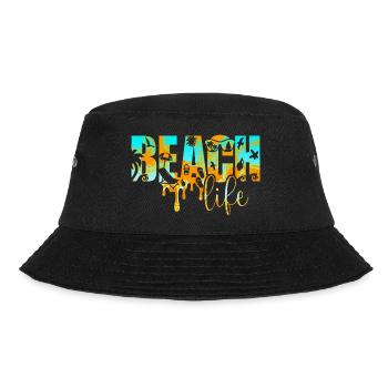 Sommer surfen kroatien strand paradies hrvatska party - Bucket Hat - Schwarz - Vorne - Lela (165cm)