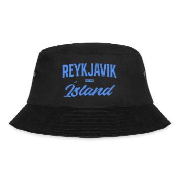 Reykjavik Island Schriftzug - Bucket Hat - Schwarz - Vorne - Lela (165cm)