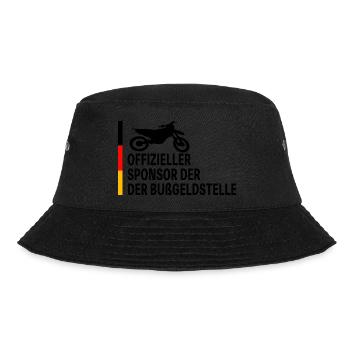 Motorcross Offizieller Sponsor der Bußgeldstelle - Bucket Hat - Schwarz - Vorne - Lela (165cm)