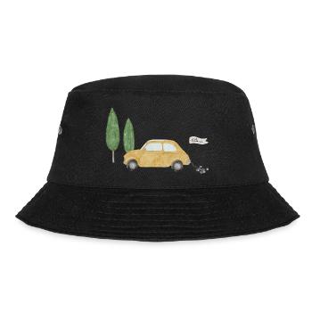 Just married - Bucket Hat - Schwarz - Vorne - Lela (165cm)