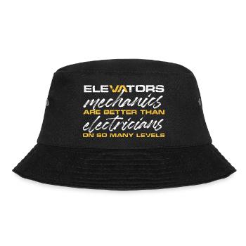 Elevator mechanics are better than electricians in - Bucket Hat - Schwarz - Vorne - Lela (165cm)