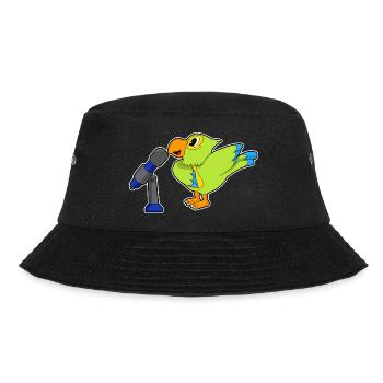 Parrot Singer Microphone Singing - Bucket Hat - black - Front - Lela (165cm)
