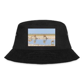 Giraffe und Landschaft im Etosha Nationalpark - Bucket Hat - Schwarz - Vorne - Lela (165cm)