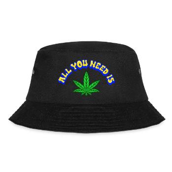 ALL YOU NEED IS - Bucket Hat - black - Front - Lela (165cm)
