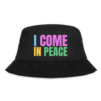 I come in peace im peace couples - Bucket Hat - Schwarz - Vorne - Lela (165cm)