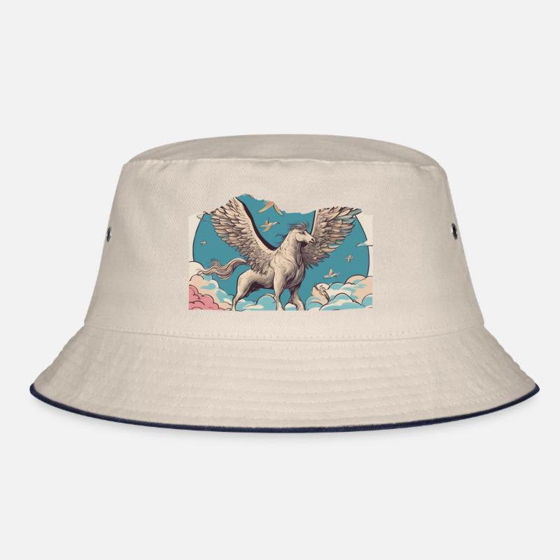 Pegasus mit Vögeln Bucket Hat