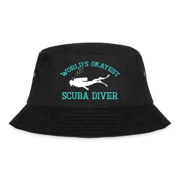 Worlds Okayest Diver TEE 3 - Bucket Hat - black - Front - Lela (165cm)