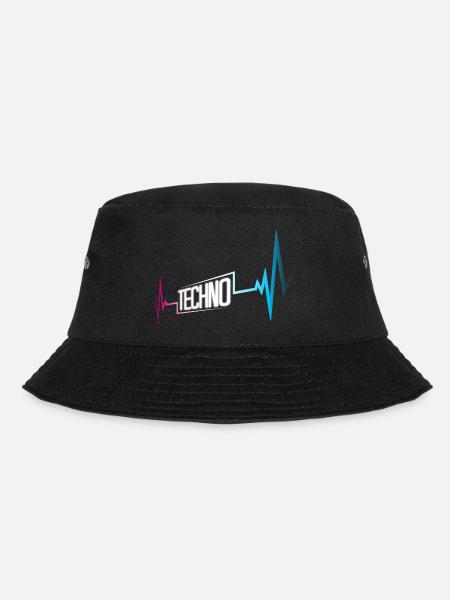 Techno Heartbeat ECG Pulse Music Party Fréquence - Bob - noir