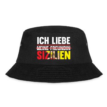 Sizilianer Sizilianisch Sizilien - Bucket Hat - Schwarz - Vorne - Lela (165cm)