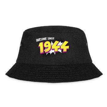 Retro 79th birthday in Pop Art Comic Book Style - Bucket Hat - black - Front - Lela (165cm)
