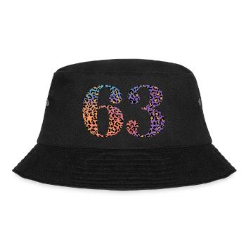 63rd Birthday Leopard - Bucket Hat - black - Front - Lela (165cm)