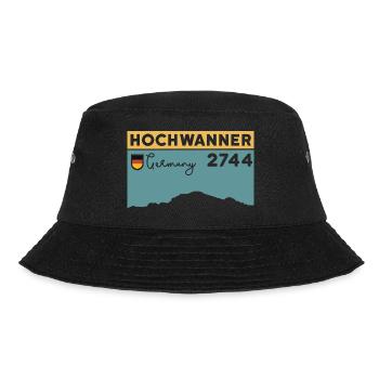 Berg Hochwanner Bergtour Skitour Normalweg Wandern - Bucket Hat - Schwarz - Vorne - Lela (165cm)