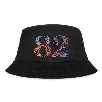 Leopard zum 82. Geburtstag - Bucket Hat - Schwarz - Vorne - Lela (165cm)