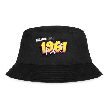 Retro 62nd birthday in Pop Art Comic Book Style - Bucket Hat - black - Front - Lela (165cm)
