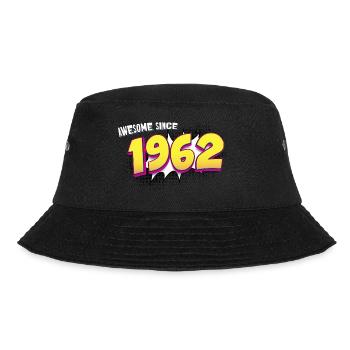 Retro 61st birthday in Pop Art Comic Book Style - Bucket Hat - black - Front - Lela (165cm)