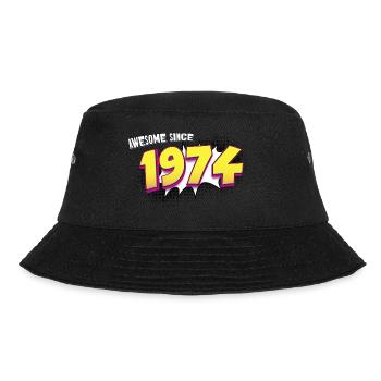 Retro 49th birthday in Pop Art Comic Book Style - Bucket Hat - black - Front - Lela (165cm)