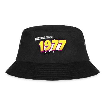 Retro 46th birthday in Pop Art Comic Book Style - Bucket Hat - black - Front - Lela (165cm)