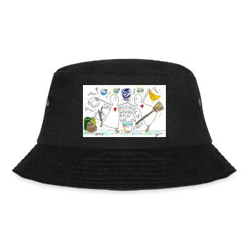 Das bisschen Haushalt macht sich gut zu zweit. - Bucket Hat - Schwarz - Vorne - Lela (165cm)
