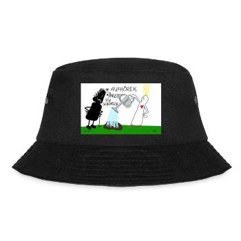 Aufhören, Ängste zu schüren. - Bucket Hat - Schwarz - Vorne - Lela (165cm)