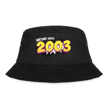 Retro 20th birthday in Pop Art Comic Book Style - Bucket Hat - black - Front - Lela (165cm)