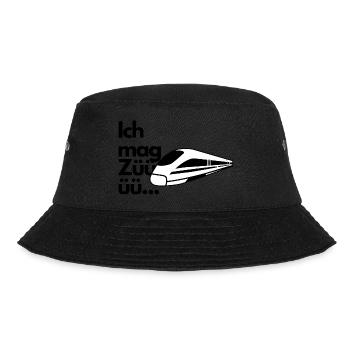 Ich mag Züge - Bucket Hat - Schwarz - Vorne - Lela (165cm)